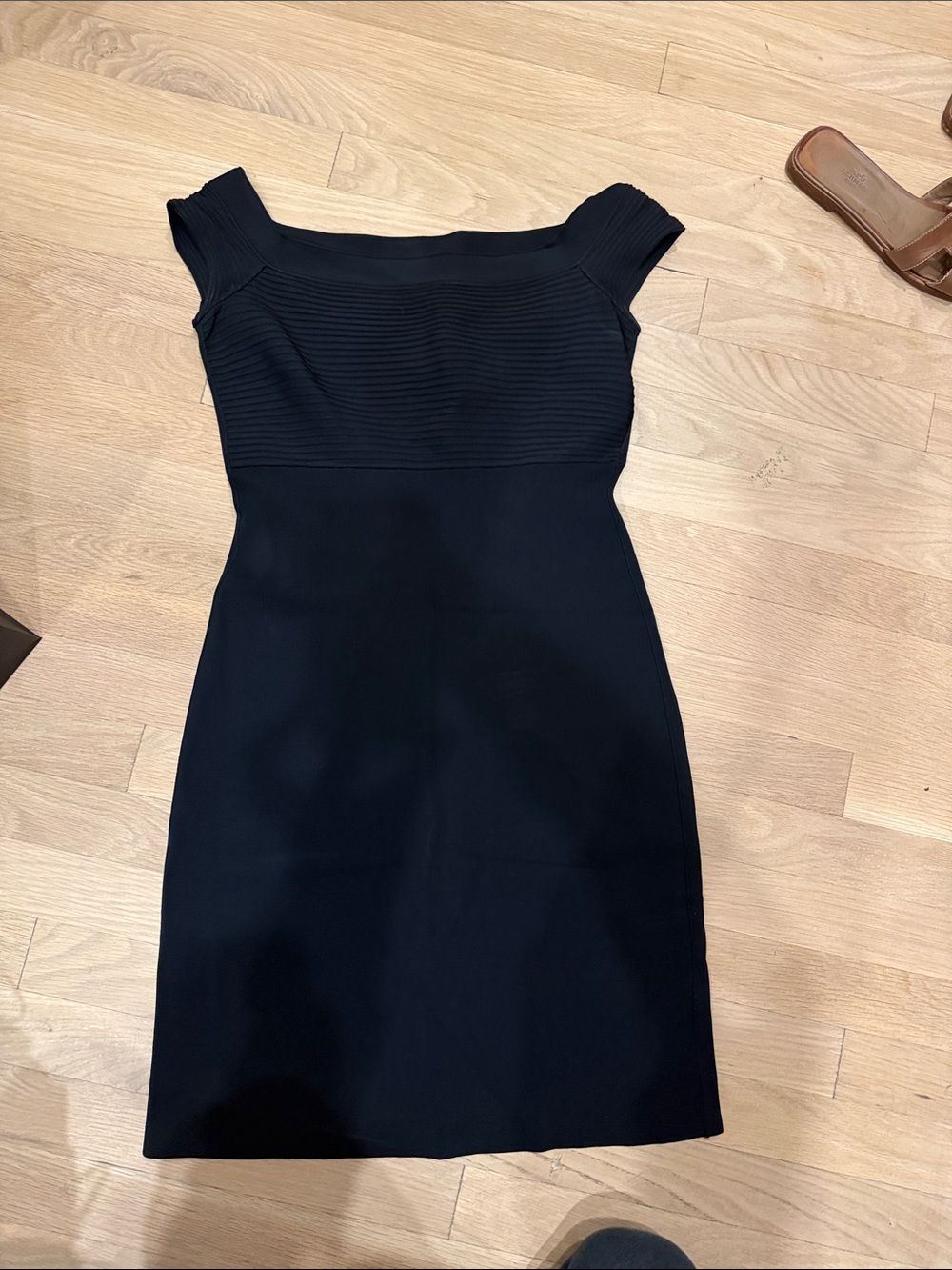 Gucci Black Ribbed Bodice Mini Dress